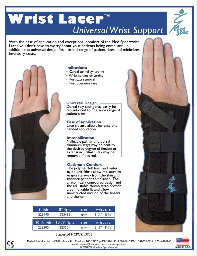 MedSpec Wrist Lacer II Wrist Support – Aspen Healthcare