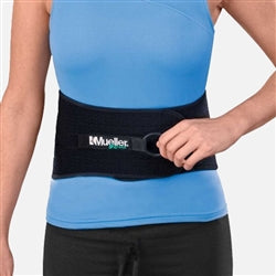 Mueller Adjustable Back and Abdominal Support Black Fits 32 to 51 wa – The  Therapy Connection