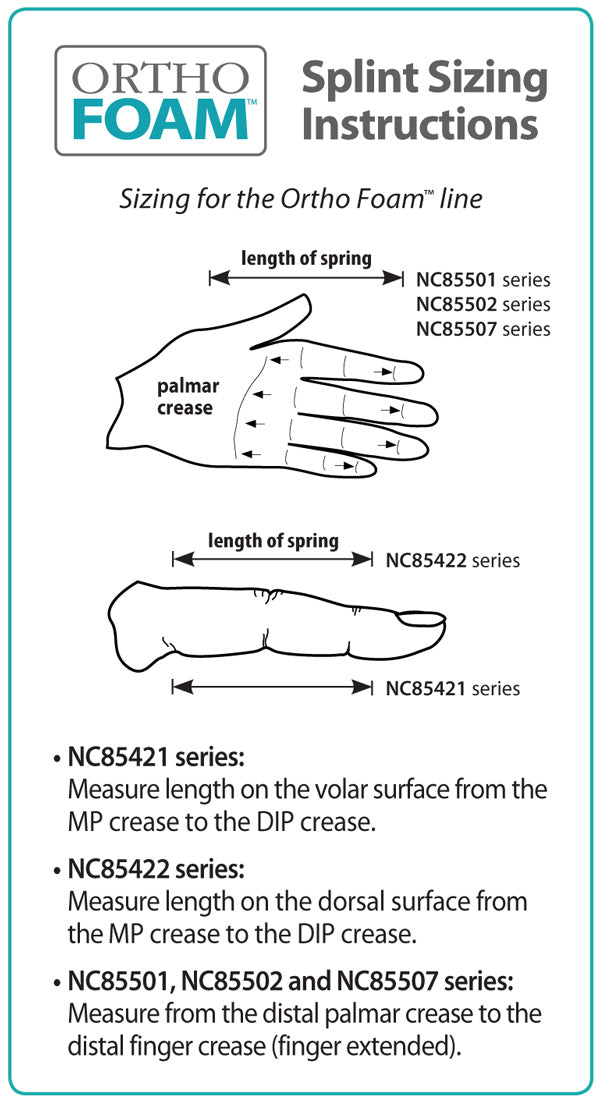 North Coast Medical Ortho Foam™ Terminal PIP Extension Orthotic