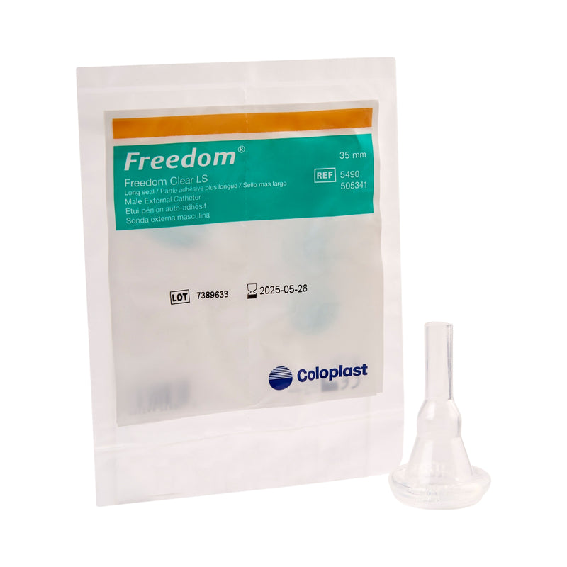 Coloplast Freedom Clear Long Seal Self-Adhering Male External Catheter, 35 mm