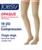 JOBST Women's Opaque Petite Thigh High With Sensitive Top Band 15-20 mmHg Closed Toe