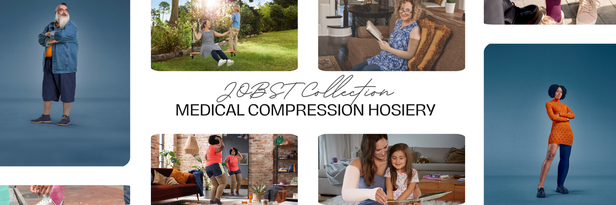 JOBST collection of medical compression hosiery, compression wraps and bandages