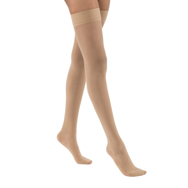 JOBST Women's UltraSheer Thigh High Dot Classic 15-20 mmHg Closed Toe