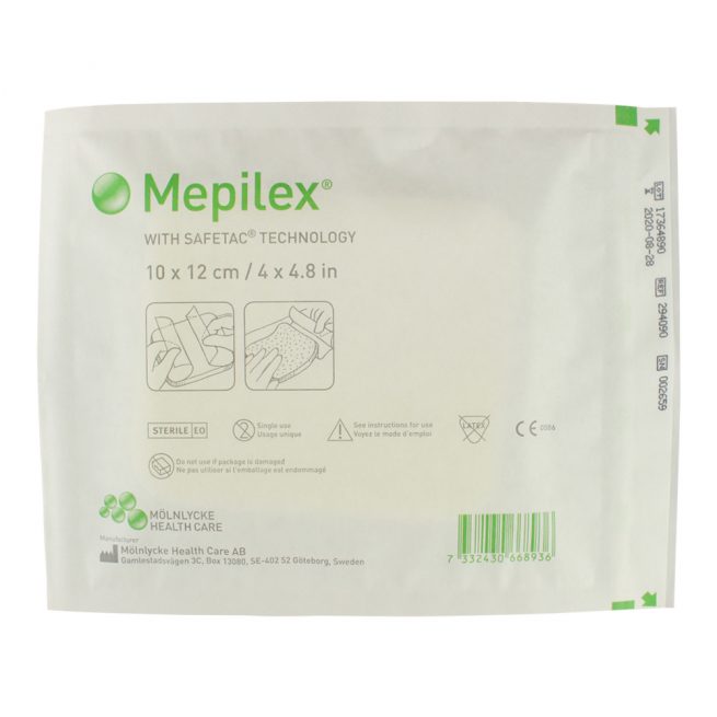 Mölnlycke Mepilex Soft Silicone Absorbent Foam Dressing