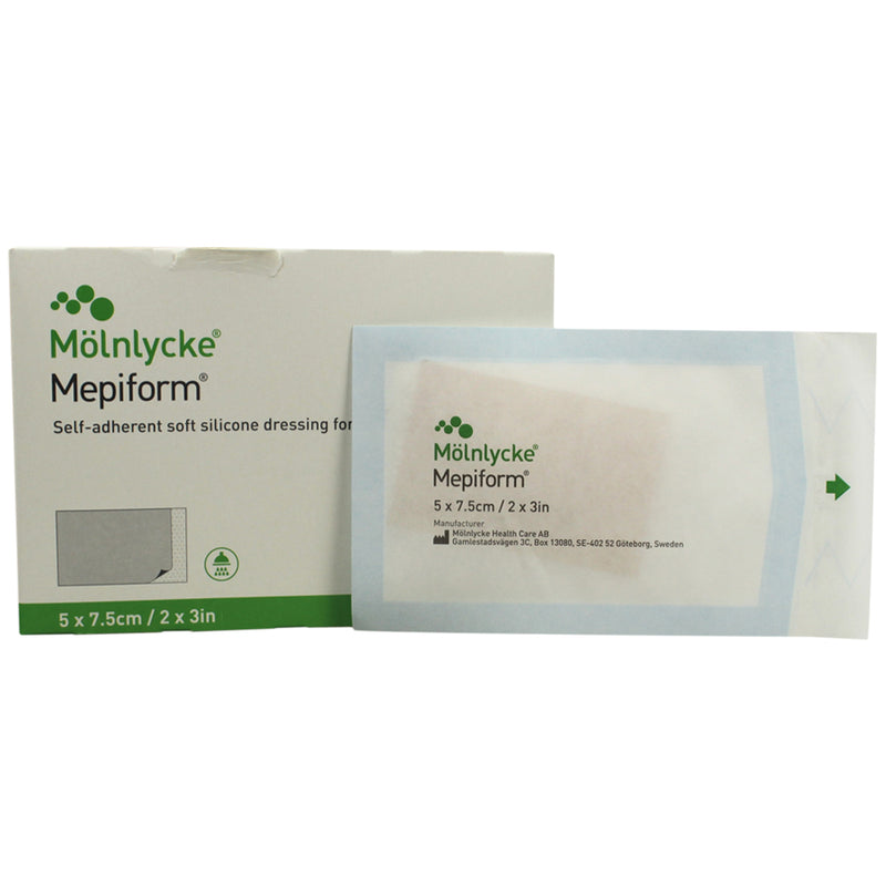 Mölnlycke Mepiform Safetac Self-Adherent Soft Silicone Dressing