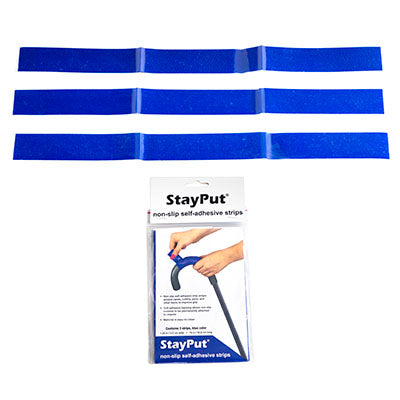 Stayput Non-Slip Material, Self-Adhesive Strips, Blue / Pack of 3 / 1.25" x 16"