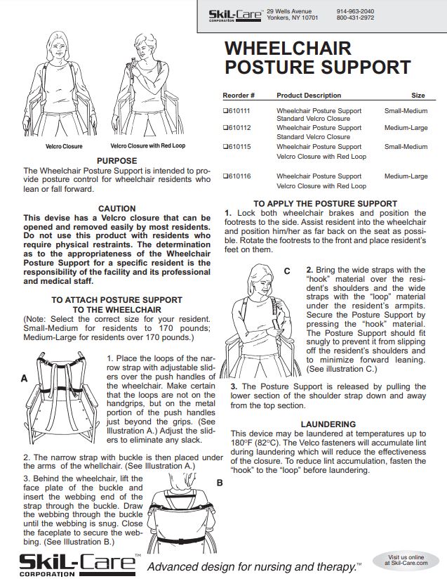 SkiL-Care Wheelchair Posture Support