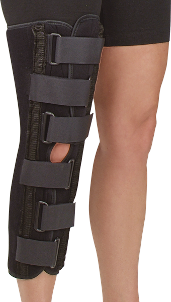 DeRoyal Sized Black Foam Knee Immobilizer