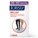 JOBST Relief Compression Stockings 30-40 mmHg Thigh High, with Silicone Dot Band Open Toe