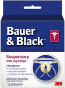 3M Bauer&Black™ 0-2 Scrotal Support Suspensory w/ Leg Straps, Medium, White