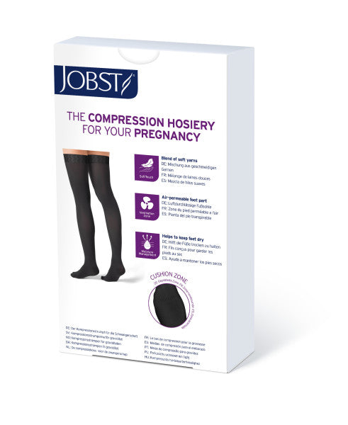 JOBST® Maternity Opaque Thigh High Compression Stockings, 15-20 mmHg, Open Toe