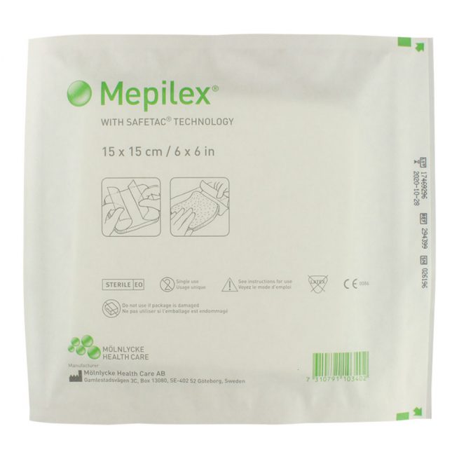 Mölnlycke Mepilex Soft Silicone Absorbent Foam Dressing