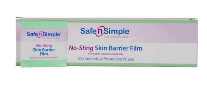 Safe n' Simple No-Sting Skin Barrier Wipes, Wands or Spray
