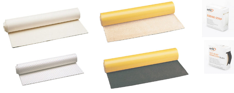 Orfit® Orfilastic or Luxofoam or Thermoplastic / Soft Velvet Edging Strip