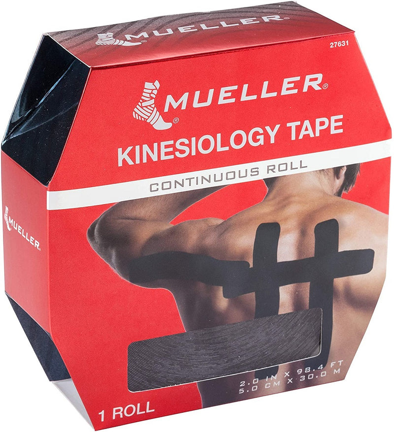 Mueller Kinesiology Tape, 2" x 98.4 ft (5cm x 30m) continuous roll