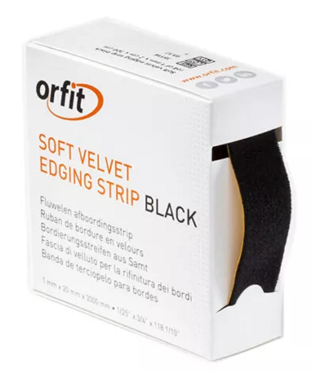 Elastic Soft Velvet Edging Strip, black Elastic Soft Velvet Edging Strip, black