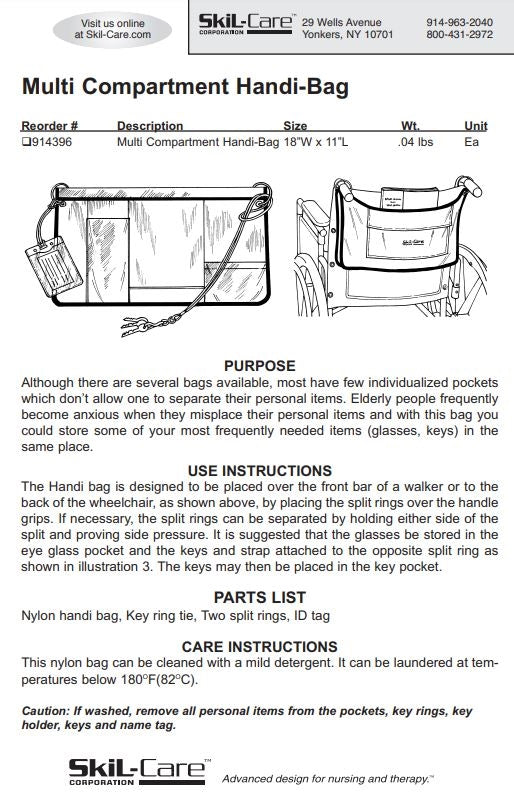 SkiL-Care Wheelchair/Walker Handy Bag