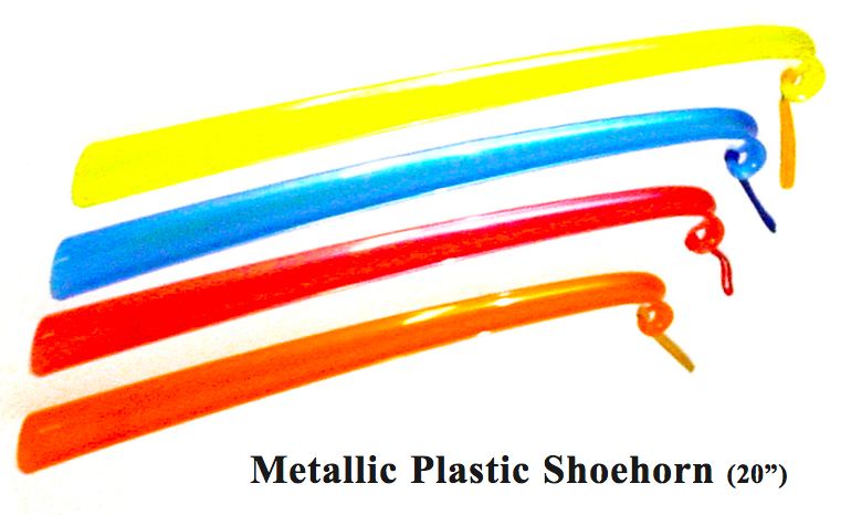 Kinsman Metallic Plastic Shoehorn 20 in, Color Varies