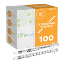 Care Touch Luer Slip Tip Disposable Syringes (100 pcs. Per Box) Expiration Date 5/22/2022